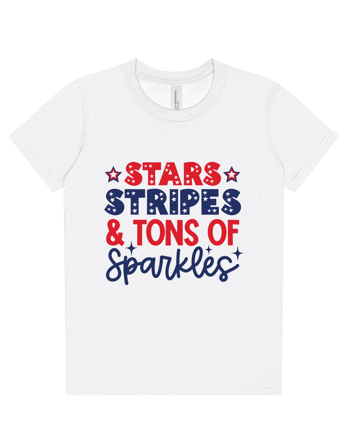 Stars Stripes and Tons of Sparkles Kids Tee