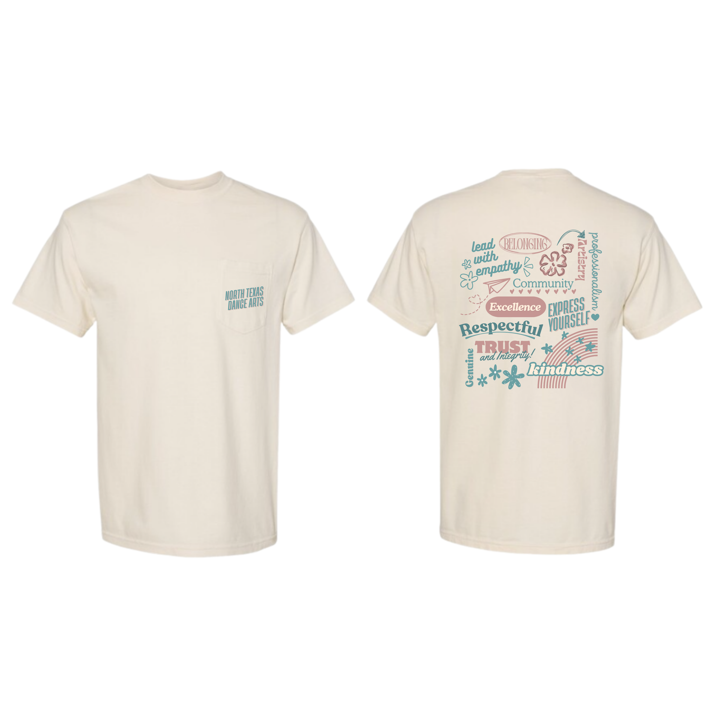 NTDA Values Collage Adult Comfort Colors Tee