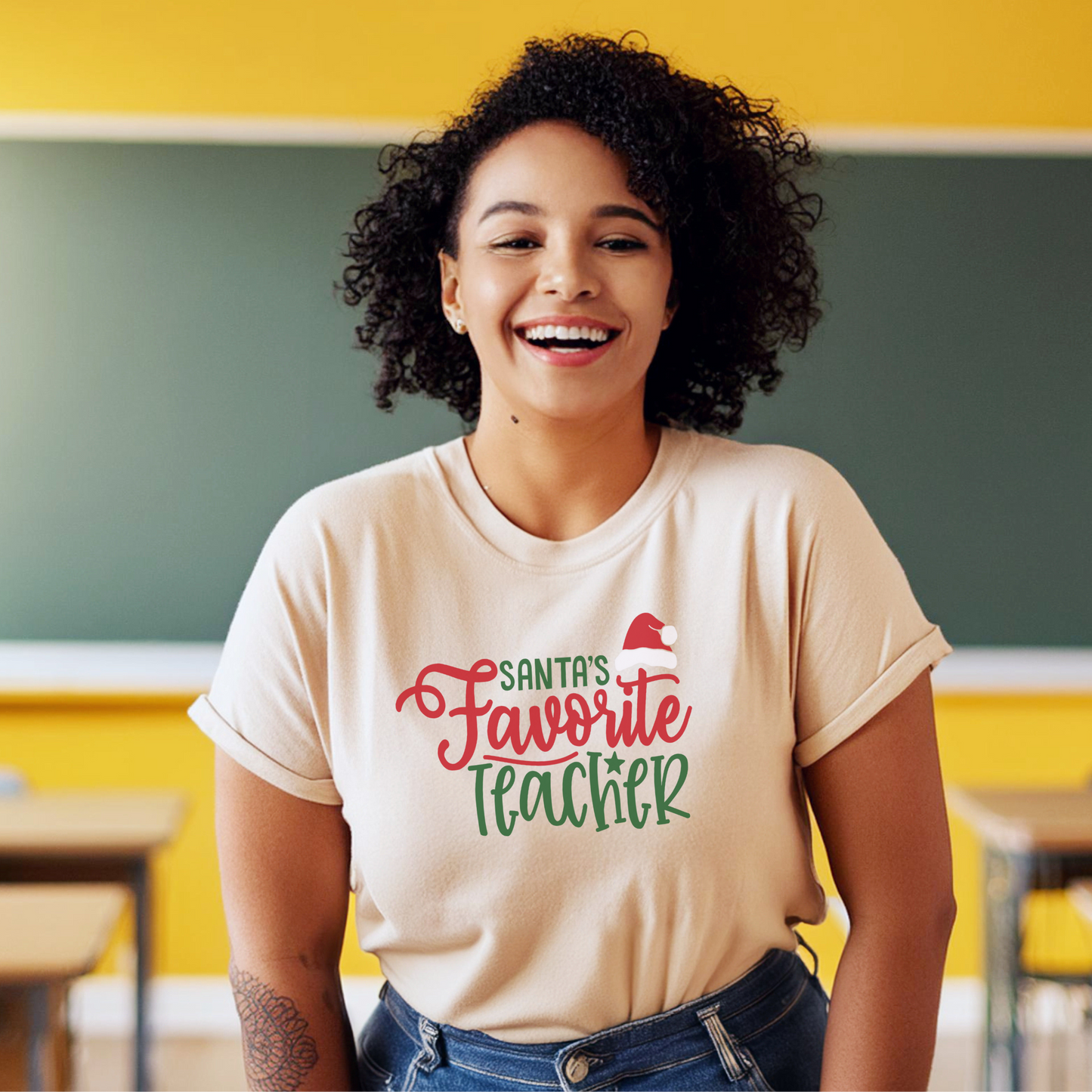 Santa's Favorite Teacher Tee
