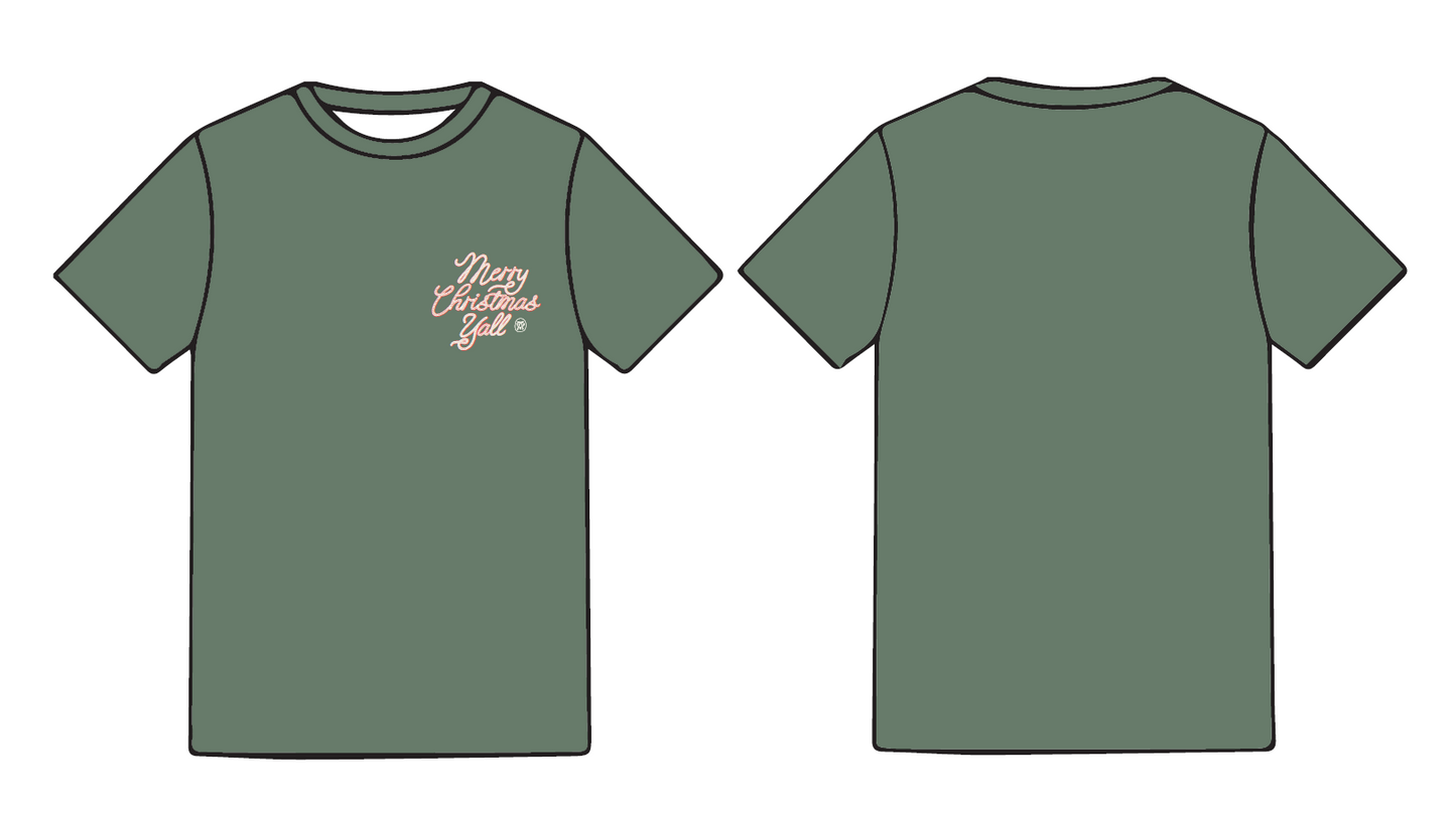 Comfort Colors Merry Christmas Ya'll Tee
