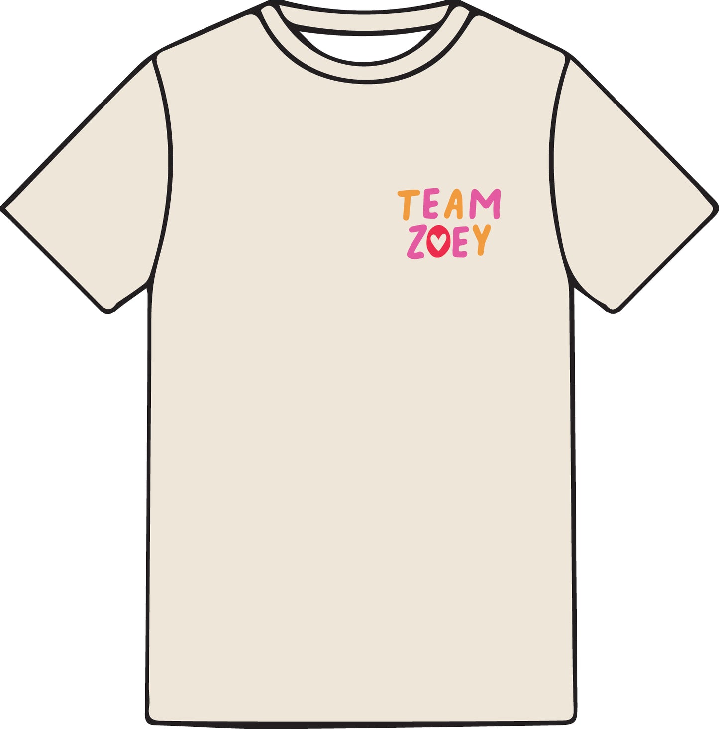 Adult Team Zoey Comfort Colors Tee - Ivory