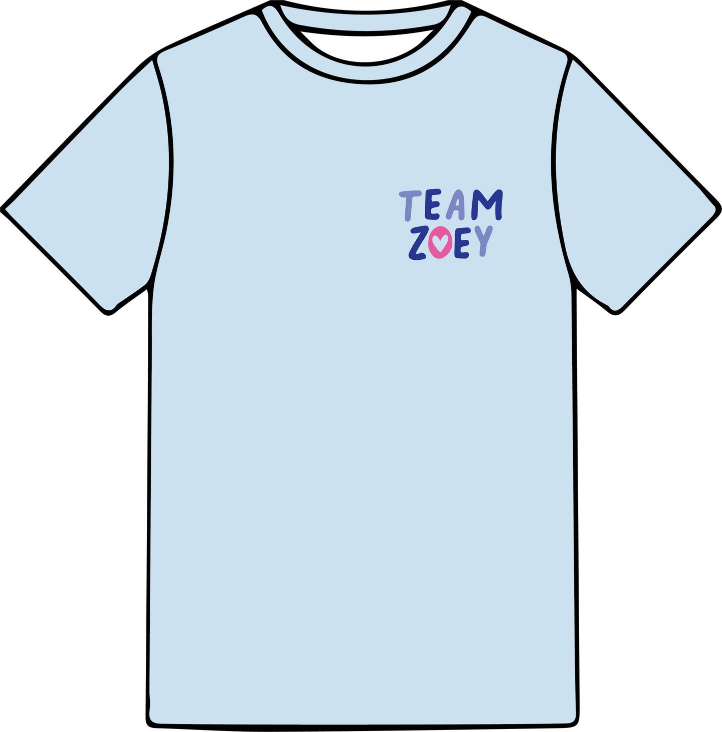 Adult Team Zoey Comfort Colors Tee - Blue
