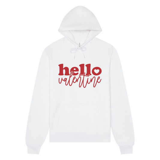 Hello Valentine White Hoodie