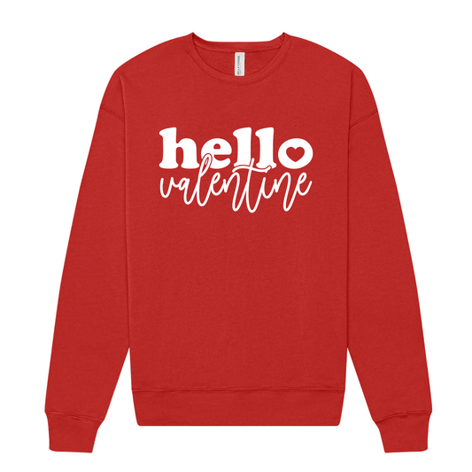 Hello Valentine Crewneck Sweatshirt