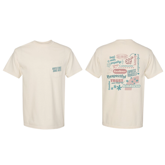 NTDA Values Collage Adult Comfort Colors Tee