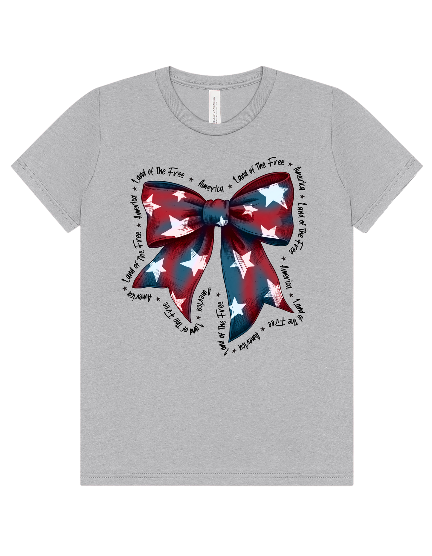 Land of the Free Bow Kids Tee