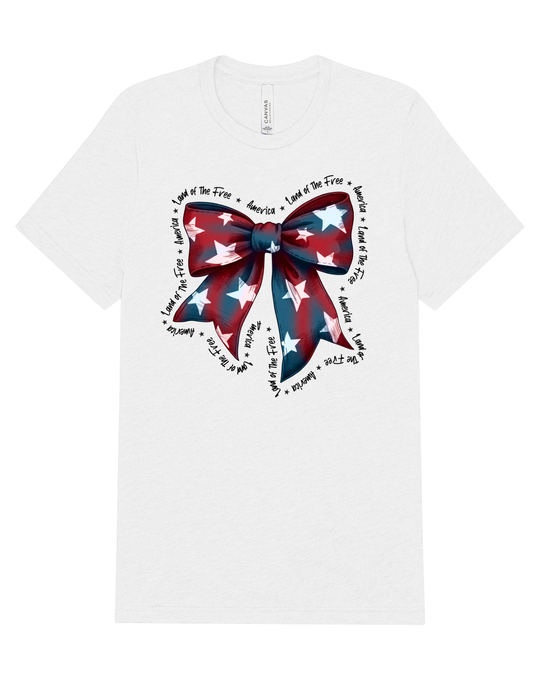 Land of the Free Bow Adult Tee