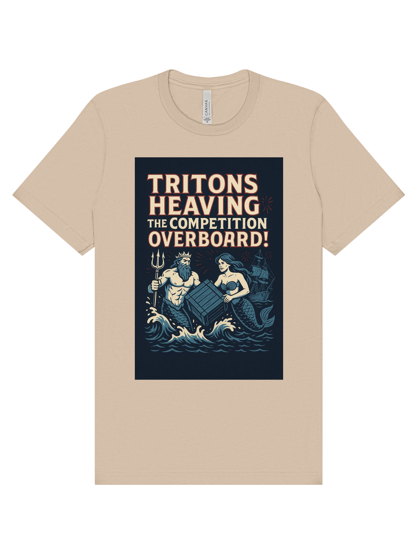 Tritons "Heaving the Competition Overboard" Tan Adult Tee