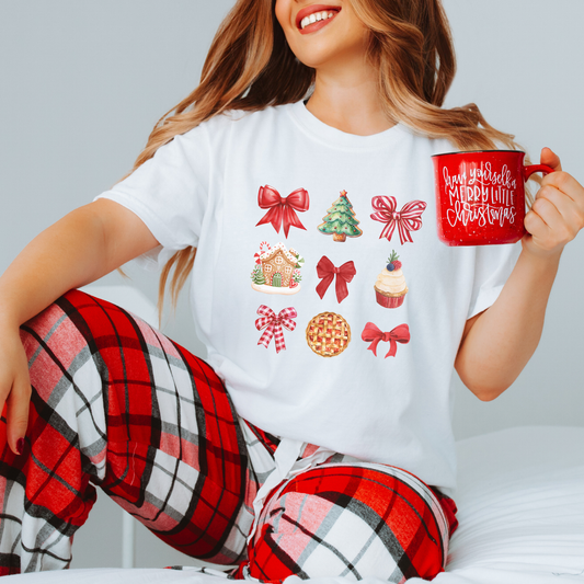 Christmas Coquette Treats & Bows Bella and Canvas Tee