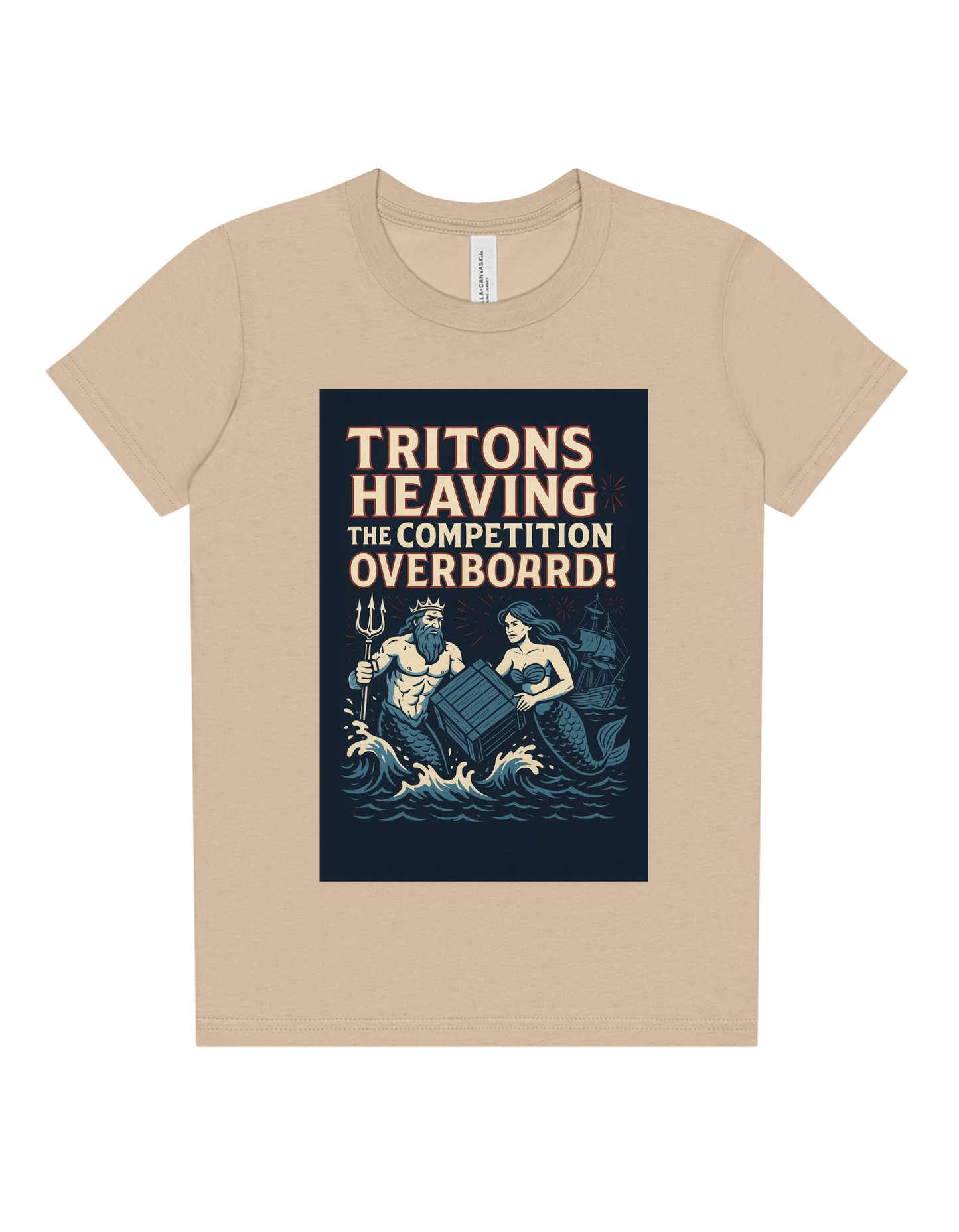 Tritons "Heaving the Competition Overboard" Tan Kids Tee