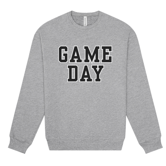 Game Day Crewneck Sweatshirt Black Lettering