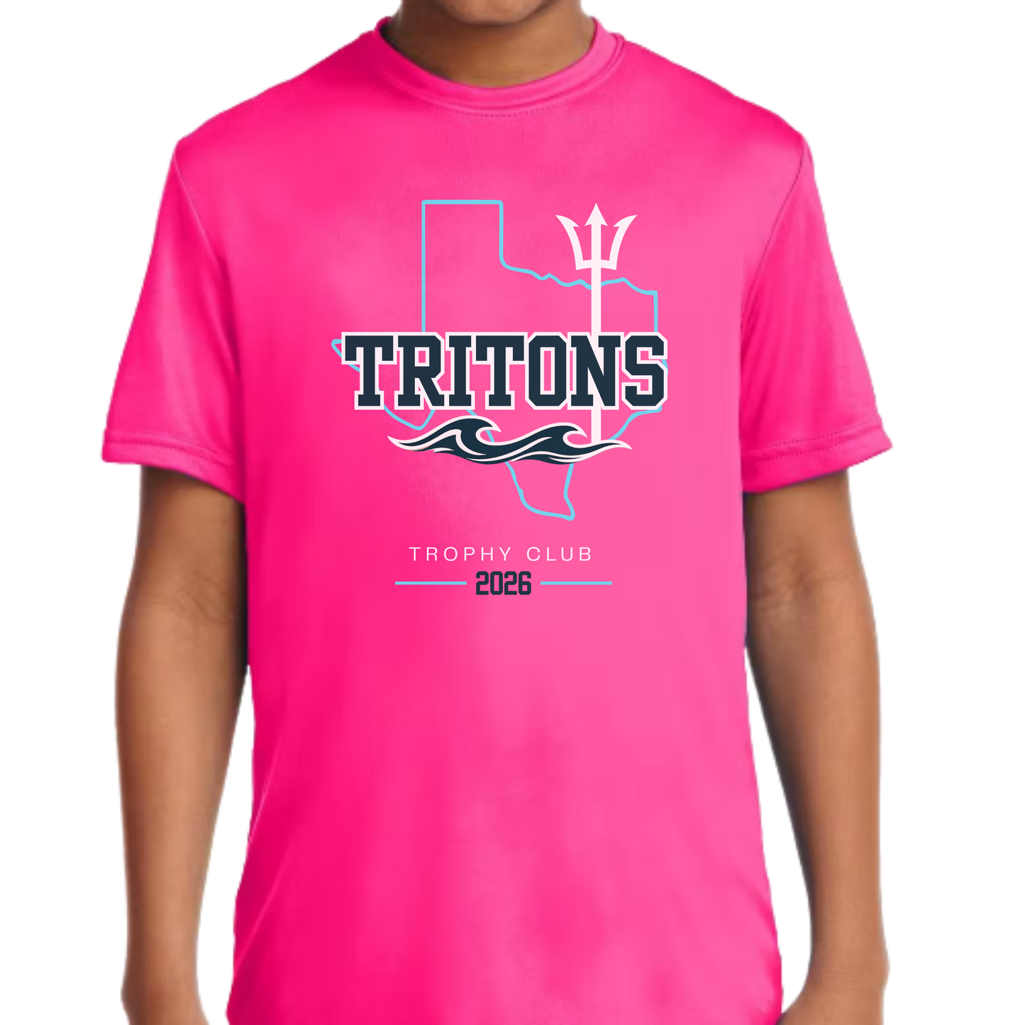 Youth Neon Pink Tee FRONT ONLY